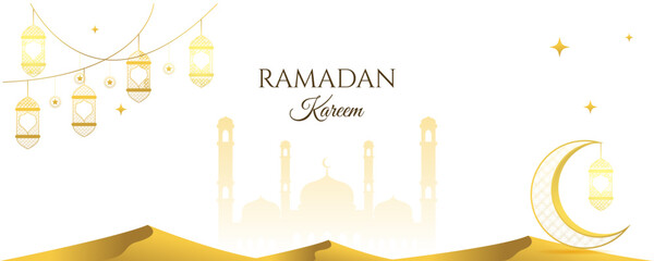 islamic background for ramadan kareem or eid mubarak banner design