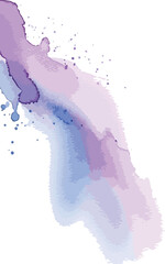 Obraz premium Purple Blue Watercolor Splash on White Background