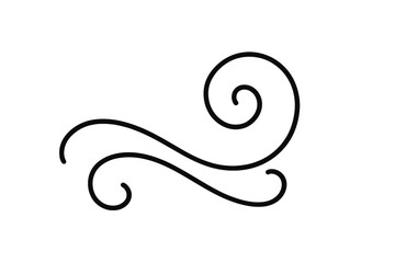 Elegant Swirl Ornament on Gradient Background