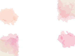 Obraz premium Pink Watercolor Splotches on White Background