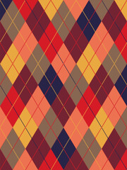 Argyle traditional pattern vector.Seamless geometric illustration pattern.Scotland argyll intarsia pastel element style .Design for fabric clothing,sweater,socks,wrapping,tablecloth,blanket,decoration