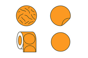 Obraz premium Set of Orange Circles