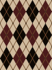 Argyle traditional pattern vector.Seamless geometric illustration pattern.Scotland argyll intarsia pastel element style .Design for fabric clothing,sweater,socks,wrapping,tablecloth,blanket,decoration
