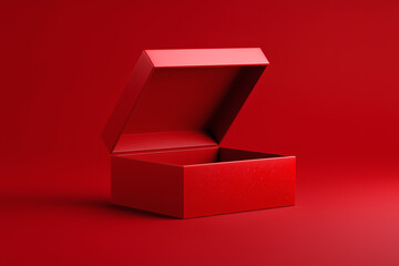 The red open box is on the red background