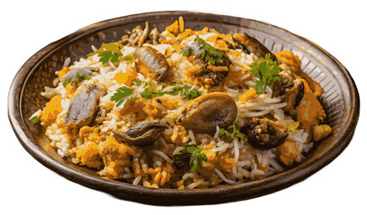 Fototapeta premium Hyderabadi Biryani no white