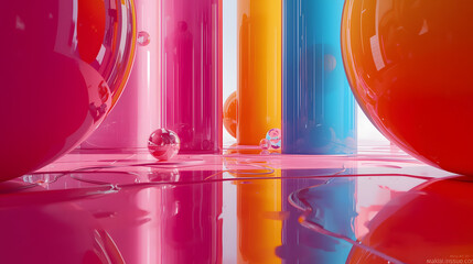 abstract background with colorful bubbles