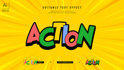 文字の重なりに対応している立体的なデザインのグラフィックスタイルテンプレート