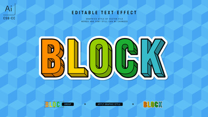 ブロックのおもちゃのようなデザインのグラフィックスタイルテンプレート