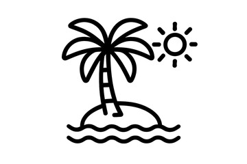 Tropical Island Icon