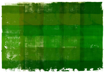 手描きローラーの重ね塗り、おしゃれなチェックアート