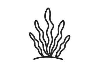 Obraz premium Abstract dark grey background with seaweed graphic