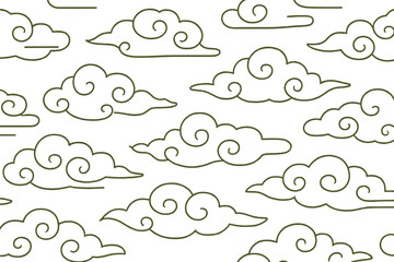 Traditional Japanese Clouds Pattern
