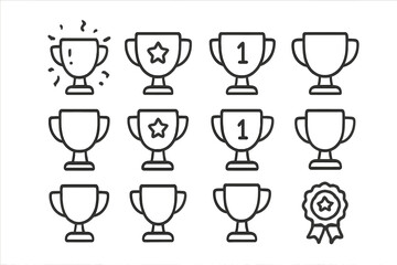 Trophy and Award Icons Set