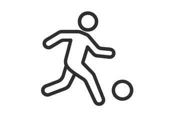 Silhouette of a soccer player kicking a ball