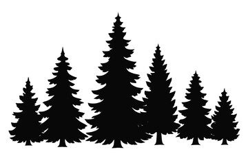 Dark Forest Silhouette with Vertical Lighting © Andrei