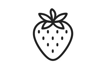 Strawberry icon with shadow effect on gradient background