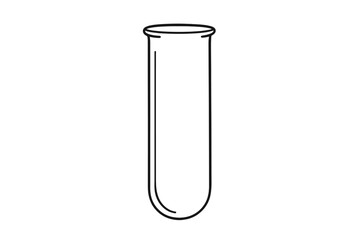 Test tube outline on a gradient background