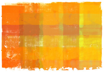 手描きローラーの重ね塗り、おしゃれなチェックアート