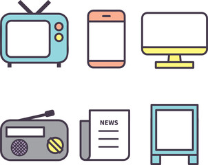 メディアのアイコンセット