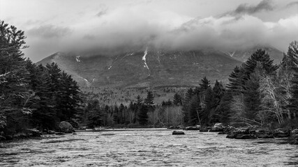 Penobscot River with Katahdin towering in the background, Maine