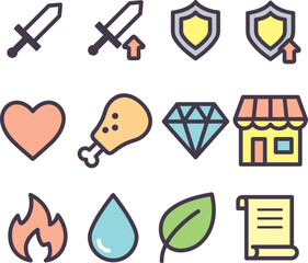 ゲームのアイコンセット