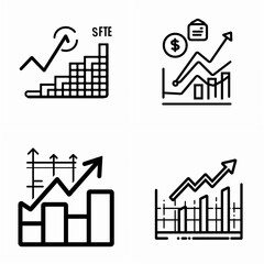 Dynamic growth charts illustrate upward financial trends and business success.