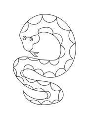 snake, illustration, vector, art, animal, line