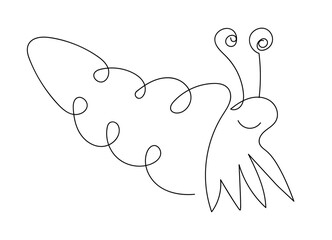 Hermit crab line art illustration