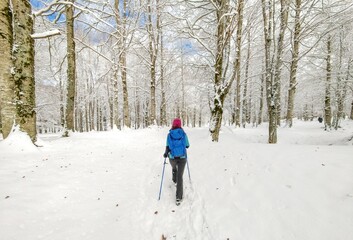 Mount Autore Livata (Subiaco, Italy) - The snow capped peaks mountains in the province of Roma, Lazio region, in Simbruini mounts. Here a beautiful white landscape.