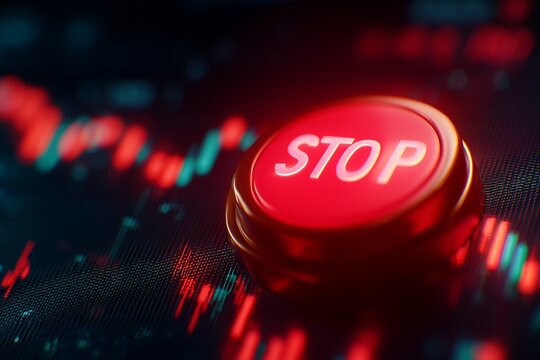 stop button is placed at the top of the falling graph