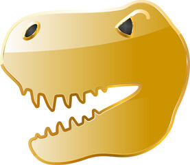 Trex gold icon. Isolated on transparent background. © Oleh