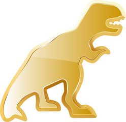 Trex gold icon. Isolated on transparent background. © Oleh