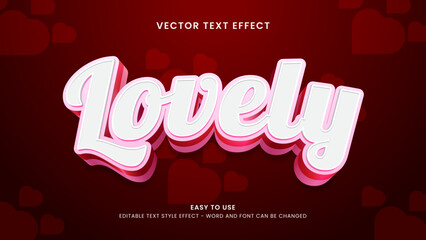 lovely editable text effect 3d vector 