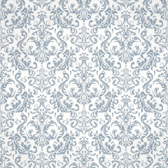 Seamless vintage floral pattern with red flowers and hearts for decorative wallpaper and fabric design