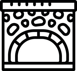 Traditional stone oven featuring an arch and decorative stones, perfect for baking pizzas, breads, and other culinary delights