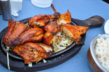 Tandoori chicken dish in New Delhi India February 2011