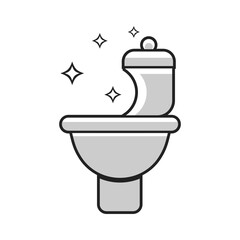 Minimalist Public Restroom Sanitation Icon Vector for Wayfinding and Facility Signage, Flat Design Public Toilet Sanitation Icon Vector for Mobile App Interface and Web Design