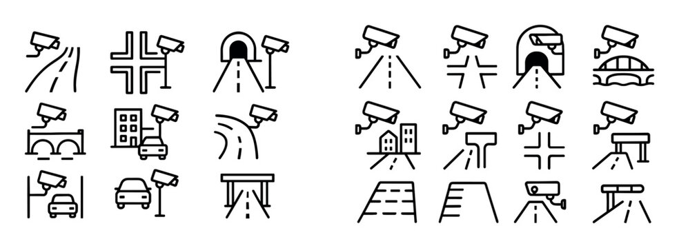 Minimalist Traffic Camera Icons