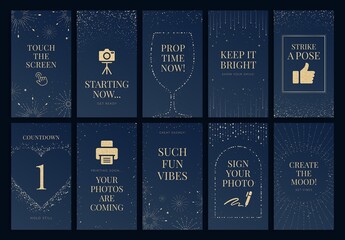 Countdown Party NYE Social Media Vertical Banner Photo Booth Screen Layout