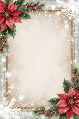 Vintage Christmas junk journal page for scrapbook , paper card craft, ephemera, winter holiday background