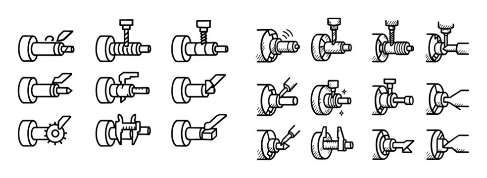 Lathe Work Icons