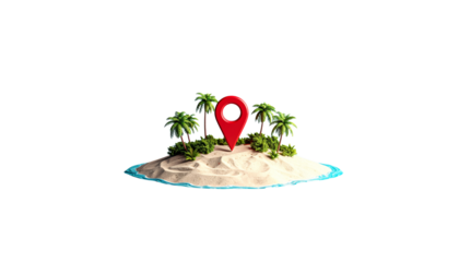 Palm trees on the beach in summer