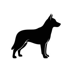 Dog Silhouette Standing &ndash; Canine Profile Pet Animal Vector Icon