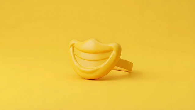Yellow Lemon Squeezer on Bright Yellow Background.