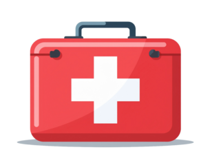 first aid kit isolated