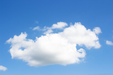 Blank sky surface with small clouds