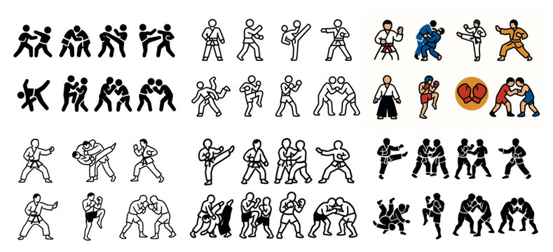 Martial arts techniques illustration