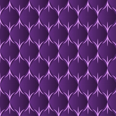 Fototapeta premium Luxury Purple Art Deco Seamless Pattern Background with Geometric Symmetry