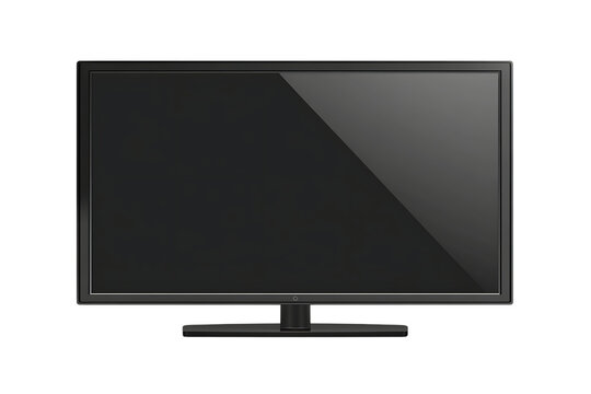 Modern Flat Screen TV with Transparent Background, Ideal for Professional and Home Office Use