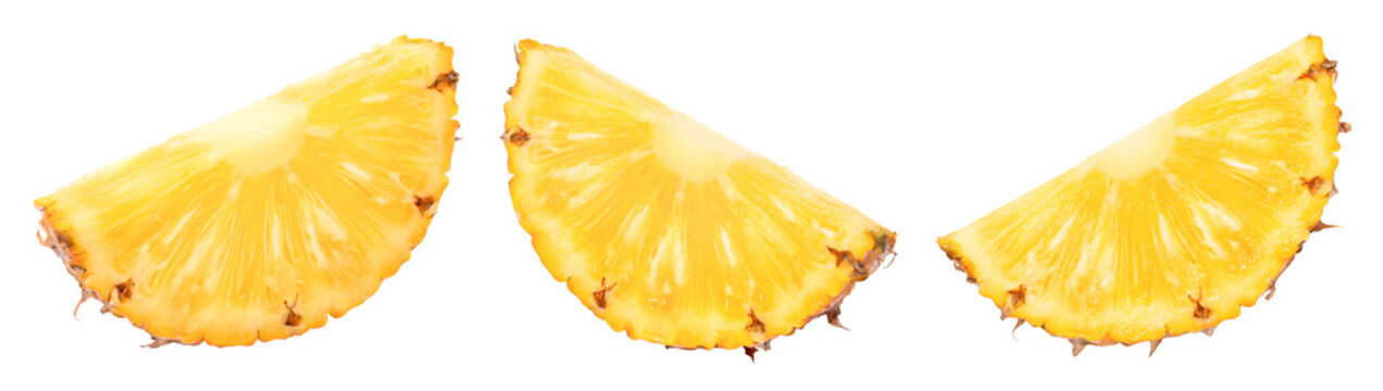 Pineapple slice on white